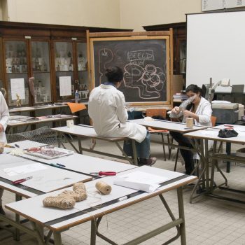 Students in a class in our Out of The Box I Student Art projects, Athena Syntax is an education programme that explores questions of identity through art.