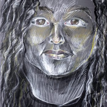 Another amazing self portrait from our Out of My Roots Student Art projects from Athena Syntax: an education programme that explores questions of identity through art.