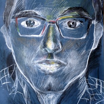 An intriguing portrait from our Out of My Roots Student Art projects from Athena Syntax: an education programme that explores questions of identity through art.