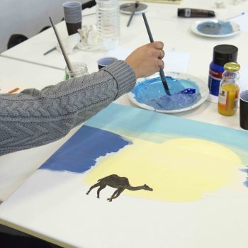 The beginnings of a wonderful piece for our Out of My Roots Student Art projects from Athena Syntax: an education programme that explores questions of identity through art.