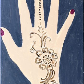 An amazing piece of expression in our Out of My Roots Student Art projects from Athena Syntax: an education programme that explores questions of identity through art.